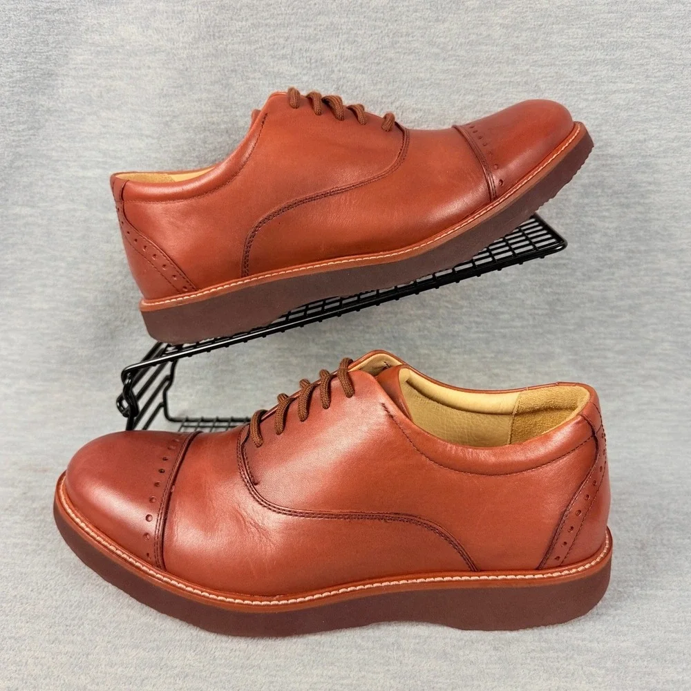 Samuel Hubbard Market Cap Tan Oxfords Mens 8.5 W Leather Casual Shoe Lightweight
